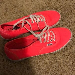 Used neon coral vans